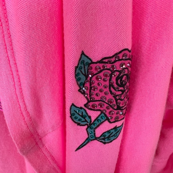 Lauren Moshi new pink roses cardigan, worn once xs/s perfect condition - Picture 4 of 6